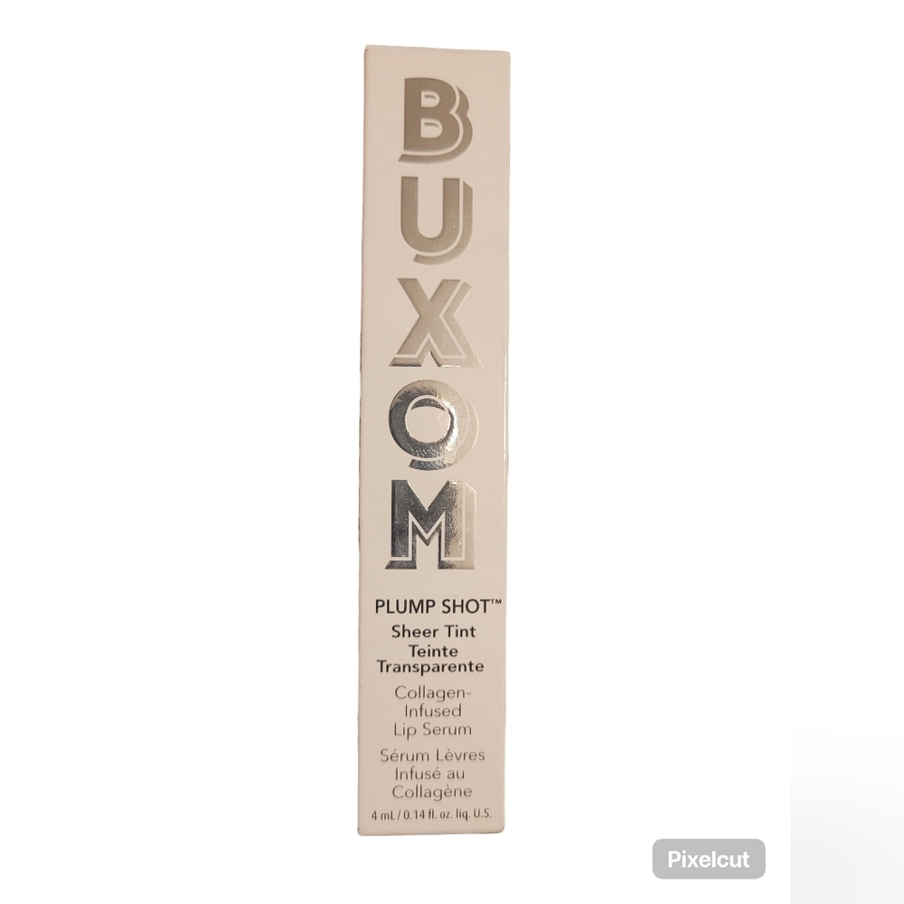 Buxom Plump Shot Lip Serum – Get Naked | Sheer Tint | Collagen-Infused | 0.14 oz